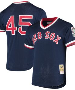 Pedro Martinez Boston Red Sox Mitchell amp Ness 1999 Cooperstown Collection Mesh Batting Practice Jersey  Navy