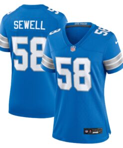Penei Sewell Detroit Lions  Women_s Game Jersey  Blue