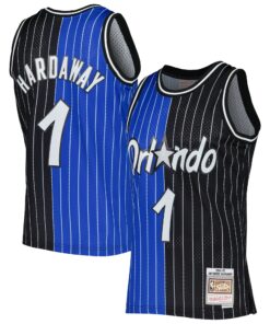 Penny Hardaway Orlando Magic Mitchell &amp Ness Hardwood Classics 199495 Split Swingman Jersey - BlueBlack