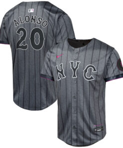 Pete Alonso New York MetsYouth 2024 City Connect Limited Player Jersey  Graphite