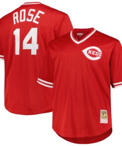 Pete Rose Cincinnati Reds Mitchell amp Ness 1984 Cooperstown Collection Mesh Pullover Jersey  Red