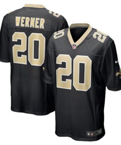 Pete Werner New Orleans Saints  Game Jersey  Black