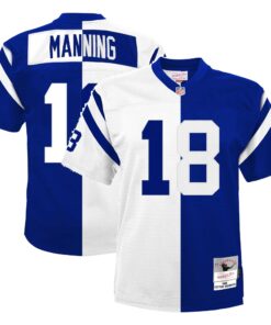 Peyton Manning Indianapolis Colts Mitchell amp Ness Youth Split Legacy Jersey  WhiteRoyal