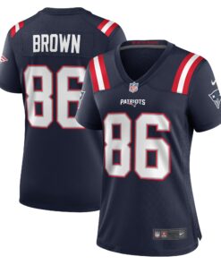 Pharaoh Brown New England Patriots  Women_s Team Game Jersey   Navy
