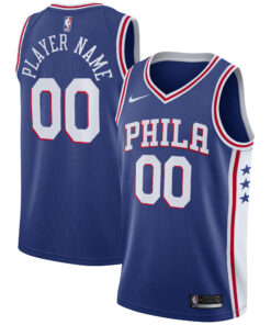Philadelphia 76ers 202021 Swingman Custom Jersey - Icon Edition - Royal