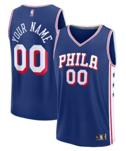  Philadelphia 76ers Fanatics Custom Fast Break Jersey - Blue - Icon Edition