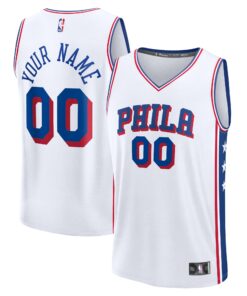  Philadelphia 76ers Fanatics Custom Fast Break Jersey - White - Association Edition