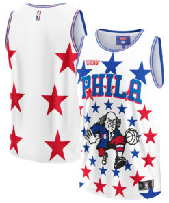 Philadelphia 76ers NBA &amp KidSuper Studios by Fanatics Unisex Hometown Jersey - White