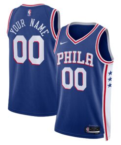 Philadelphia 76ers Unisex 202223 Swingman Custom Jersey Royal - Icon Edition