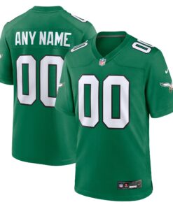 Philadelphia Eagles  Alternate Custom Game Jersey  Kelly Green