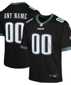 Philadelphia Eagles  Youth Alternate Custom Game Jersey  Black