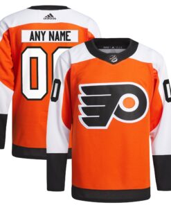  Philadelphia Flyers  Home  Primegreen Authentic Custom Jersey  Burnt Orange