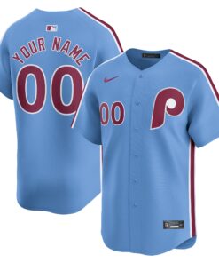  Philadelphia Phillies Alternate Limited Custom Jerseynbspâ€“ Light Blue