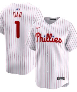 Philadelphia Phillies1 Dad Home Limited Jersey  White