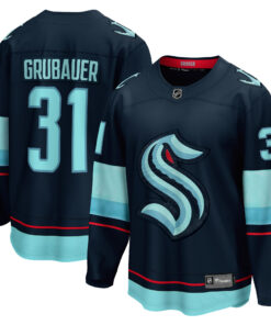 Philipp Grubauer Seattle Kraken Fanatics Home Premier Breakaway Player Jersey  Deep Sea Blue