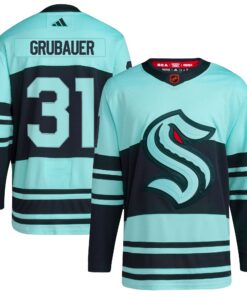 Philipp Grubauer Seattle Kraken Reverse Retro 2.0 Authentic Player Jersey  Teal