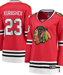 Philipp Kurashev Chicago Blackhawks Fanatics Women_s Home Breakaway Player Jersey  Red