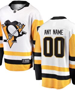 Pittsburgh Penguins Fanatics Away Breakaway Custom Jersey  White