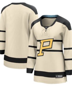 Pittsburgh Penguins Fanatics Women_s 2023 Winter Classic Blank Jersey  Cream