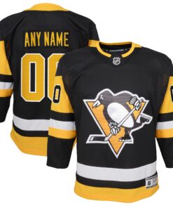 Pittsburgh Penguins Youth Home Premier Custom Jersey  Black