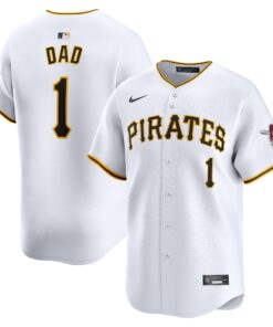 Pittsburgh Pirates1 Dad Home Limited Jersey  White