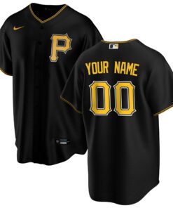 Pittsburgh PiratesAlternate Replica Custom Jersey  Black