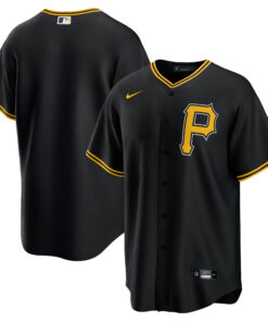 Pittsburgh PiratesAlternate Replica Team Jersey  Black