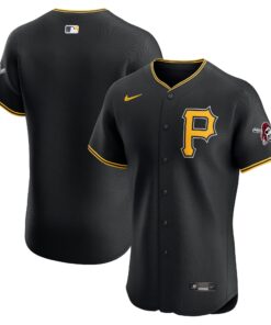 Pittsburgh PiratesAlternate Vapor Premier Elite Patch Jersey  Black