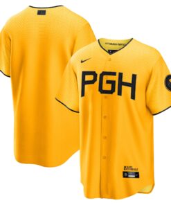  Pittsburgh PiratesCity Connect Replica Jersey  Gold