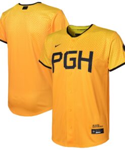  Pittsburgh PiratesYouth City Connect Replica Jersey  Gold
