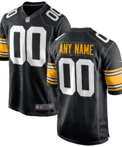 Pittsburgh Steelers  Alternate Custom Game Jersey  Black