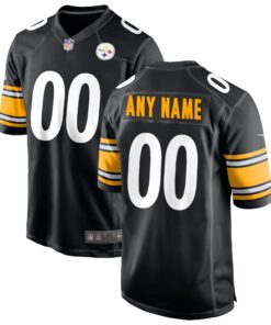 Pittsburgh Steelers  Custom Game Jersey  Black