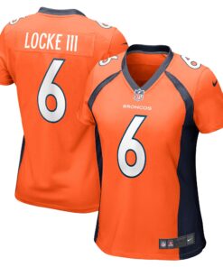 P.J. Locke Denver Broncos  Women_s Game Player Jersey  Orange