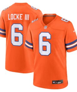 P.J. Locke III Denver Broncos  Mile High Collection 1977 Throwback Player Game Jersey  Orange
