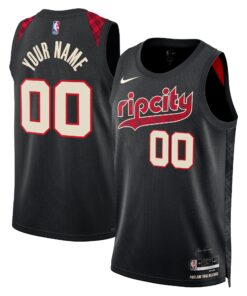  Portland Trail Blazers Unisex 202324 Custom Swingman Jersey - Black - City Edition