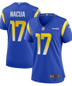 Puka Nacua Los Angeles Rams  Women_s Home Game Jersey  Royal