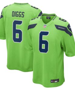 Quandre Diggs Seattle Seahawks   Game Jersey  Neon Green