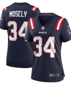 Quandre Mosely New England Patriots  Women_s Home Game Player Jersey  Navy
