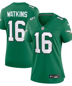 Quez Watkins Philadelphia Eagles  Women_s Alternate Game Jersey  Kelly Green