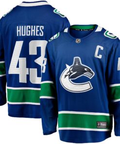Quinn Hughes Vancouver Canucks Fanatics Home Breakaway Jersey  Blue