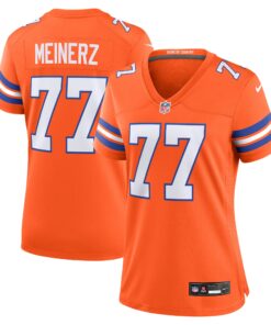 Quinn Meinerz Denver Broncos  Women_s Mile High Collection 1977 Throwback Player Game Jersey  Orange