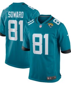 R. Jay Soward Jacksonville Jaguars  Retired Player Team Game Jersey   Teal 1