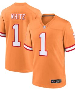 Rachaad White Tampa Bay Buccaneers  Throwback Game Jersey  Orange