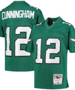 Randall Cunningham Philadelphia Eagles Mitchell amp Ness Youth 1990 Retired Player Legacy Jersey  Kelly Green