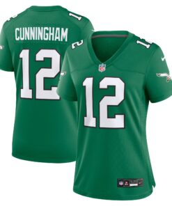 Randall Cunningham Philadelphia Eagles  Women_s Alternate Game Jersey  Kelly Green