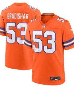 Randy Gradishar Denver Broncos  Mile High Collection 1977 Throwback Retired Player Game Jersey  Orange
