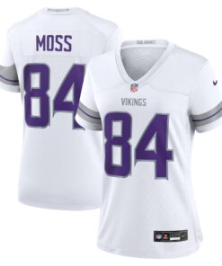Randy Moss Minnesota Vikings  Women_s Alternate Retired Player Game Jersey  White