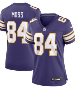 Randy Moss Minnesota Vikings  Women_s Classic Retired Player Game Jersey  Purple