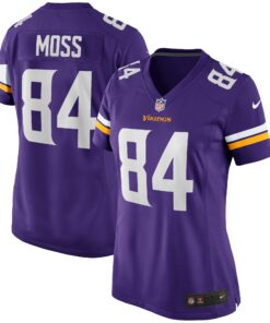 Randy Moss Minnesota Vikings  Women_s Game Retired Player Jersey  Purple
