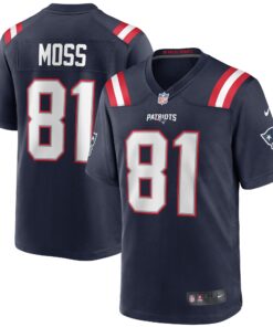 Randy Moss New England Patriots  Game Retired Player Jersey  Navy